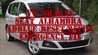 VW SHARAN SEAT ALHAMBRA ADBLUE RESET REFILL amp EMERGENCY BYPASS Touareg [upl. by Elagiba291]