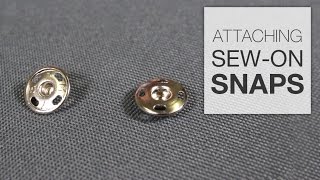 How to Attach SewOn Snaps [upl. by Parthena]