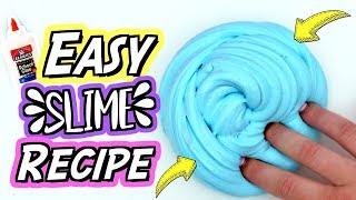 HOW TO MAKE SLIME For Beginners NO FAIL Easy DIY Slime Recipe [upl. by Attolrac]