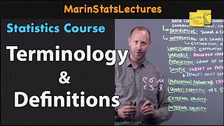 Statistics Terminology and Definitions Statistics Tutorial  MarinStatsLectures [upl. by Dorahs]