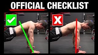 The Official PushUp Checklist AVOID MISTAKES [upl. by Alleahcim29]