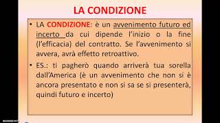 ELEMENTI ACCIDENTALI DEL CONTRATTO [upl. by Aicirtac]