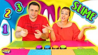 UN DOS TRES Slime  Slime Challenge  1 2 3 slime con mi marido [upl. by Nahseez512]