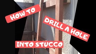 HOW TO DRILL INTO STUCCO WALL AND INSTALL WALL MOUNT [upl. by Lashonda]