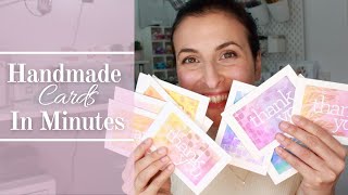 HANDMADE CARDS in MINUTES with this Card Making Technique [upl. by Erdnoed630]