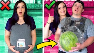 Trying MORE Terrible Troom Troom Pregnancy LIFE HACKS [upl. by Euh353]