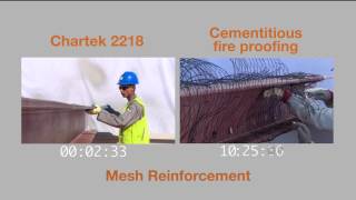 Chartek 2218 vs Cementitious Passive Fire Protection [upl. by Siwel]