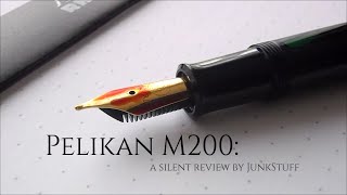 Pelikan M200  A Silent Review w Noodlers Apache Sunset [upl. by Yboj]