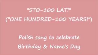 quotSTO100 LATquot  Polish Birthday Song Eng Subs [upl. by Ylrehc867]