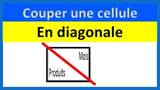 Excel Couper une cellule en diagonale 👍 [upl. by Yentroc]