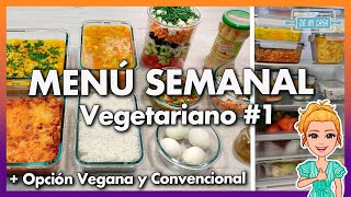 💚 Menú Semanal Vegetariano  Vegano ¡FÁCIL y DELICIOSO 🥒🍅 Meal prep en 2 horas para La Semana 🤩 [upl. by Mina]