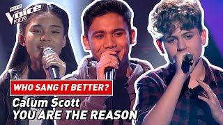 Who sang Calum Scotts quotYou Are The Reasonquot the best  The Voice Kids [upl. by Ayocal]