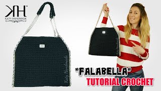 TUTORIAL BORSE UNCINETTO  quotFALABELLAquot CROCHET BAG ♡ Katy Handmade [upl. by Kenison]