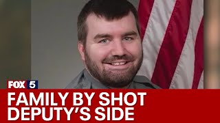 Shot deputys family spends day at hospital  FOX 5 News [upl. by Hplodur]