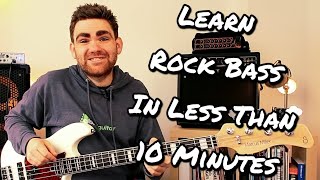 Learn Rock Bass Guitar In Less Than 10 Minutes Beginner Lesson [upl. by Sirapal]