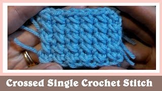 Crossed Single Crochet Stitch [upl. by Bernardi664]