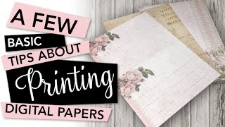 BASIC TIPS to print digital papers for crafting  TUTORIAL [upl. by Farrish]