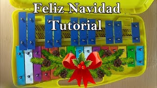 Xilofono Feliz Navidad  Metalófono Notas Tutorial Canciones Navideñas 2 [upl. by Mccandless734]