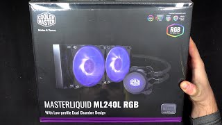 Cooler Master MasterLiquid ML240L RGB  Unboxing [upl. by Ecined]