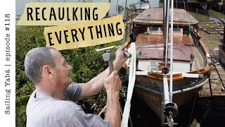 Wooden boat restoration fixing mistakes — Sailing Yabá 118 [upl. by Simson73]