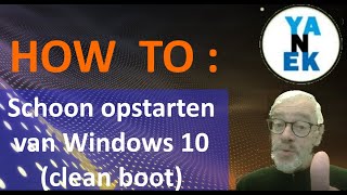 How To Schoon opstarten van Windows 10 clean boot [upl. by Fondea516]