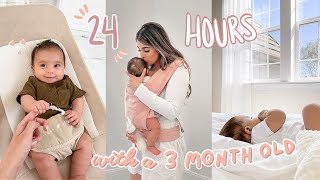 realistic 24 HOURS with a 3 MONTH OLD night feedings target trip  new clothes [upl. by Anippesuig547]