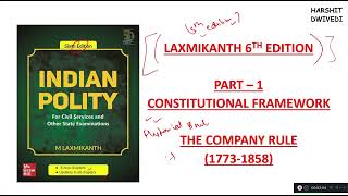 Indian Polity by M Laxmikanth Video 1  Historical Background The Company Rule 17731858 [upl. by Rayna]