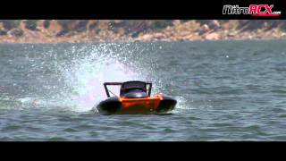 Exceed Racing Fiberglass Hydroplane Gas Powered Speed Boat [upl. by Eladnar250]