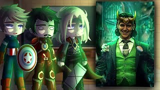 Avengers React to Loki  Marvel  Gacha React [upl. by Bittencourt]