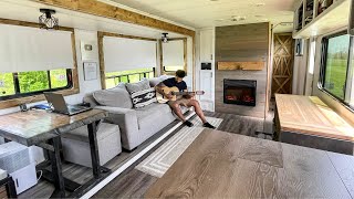 I Converted an old RV into a TINY HOME  Full build start to finish [upl. by Ramraj]