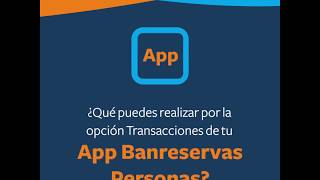 Transacciones  App Banreservas [upl. by Sirahs]