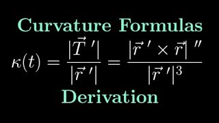 Both Curvature Formulas Derivation  Vector Calculus [upl. by Ainala]