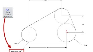 SOLIDWORKS Tech Tip Path Length Dimension [upl. by Aracahs]