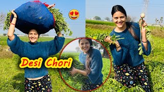 Apne Gaon Mai Kiya Khet Ka Kaam😍  Jyoti Thakur Vlogs [upl. by Aubarta956]