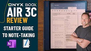 Starter Guide to using Onyx Boox Note Air 3C for NoteTaking App  OneNote  Penly [upl. by Isa]