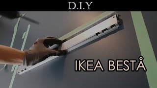 How to install Ikea Besta wall unit cabinets on drywall [upl. by Fruma]