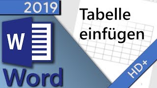 Word Tabelle erstellen  3 Möglichkeiten in 1 MINUTE HD 2019 [upl. by Kerry]