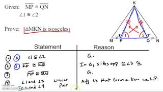 Working with Isosceles Triangle Theorems [upl. by Laureen783]