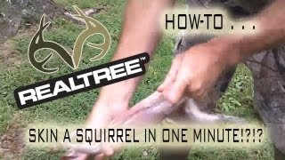 How To Skin A Squirrel In One Minute [upl. by Ursola386]