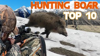 TOP 10 Wild boar hunting in Tajikistan  TOP 10 Chasse au Sanglier au Tadjikistan  2021 [upl. by Betteanne]