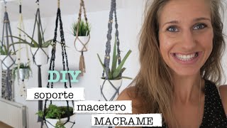 DIY  Como hacer macrame porta macetas  Plant hanger [upl. by Nrehtak143]