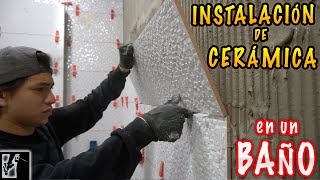 Cómo instalar cerámica EN UN BAÑO 🚿  Instalaciones [upl. by Yltnerb]