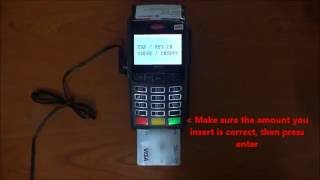 How to use credit card terminal to make payment [upl. by Swisher]