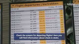 Directions for departure from Amsterdam Airport Schiphol nontransfer [upl. by Freud]