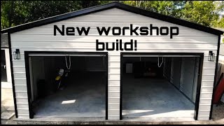 24 x 25‘ metal building workshop garage build installation [upl. by Jaclin798]