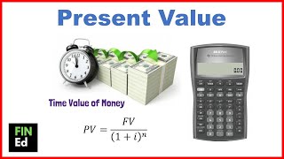 Calculate Present Value using the BAII Plus  FINED [upl. by Karlotte]