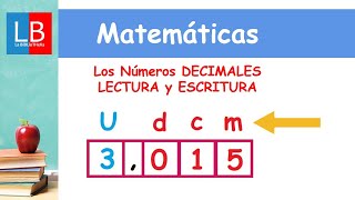 Los Números DECIMALES LECTURA y ESCRITURA ✔👩‍🏫 PRIMARIA [upl. by Sadnak37]