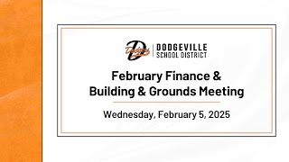 DSD February Finance Building amp Grounds Meeting [upl. by Retsof132]