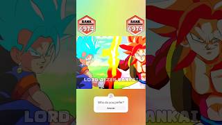 SS4 Gogeta vs SSB Vegito Rank Up [upl. by Corenda]