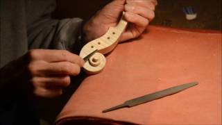 Carving a violin scroll from start to finish [upl. by Keil]